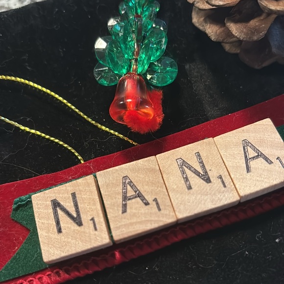 NANA Christmas Ornament Scrabble Vintage Tiles Handmade Decor NEW FINAL … - Picture 3 of 5